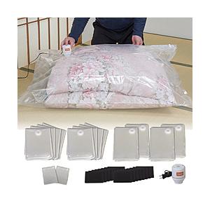 ファミリー・ライフ 掃除機のいらない布団圧縮袋 吸引機 圧縮袋 27点セット   04276 | 