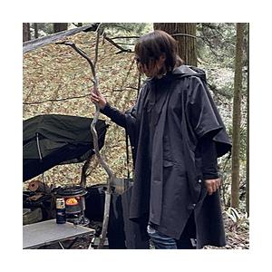 いちばんぼし トランスフォームするアウトドアポンチョ『サコッチョ』(フリーサイズ/チャコールグレー) 22SS001F | 
