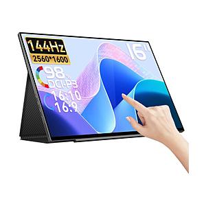 EHOMEWEI USB-C接続 モバイルモニター SPシリーズ(タッチパネル)  SP-160TW ［16型 /WQXGA(2560×1600） /ワイド /144Hz］ | 