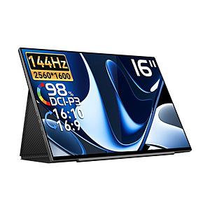 EHOMEWEI USB-C接続 モバイルモニター SPシリーズ  SP-160NW ［16型 /WQXGA(2560×1600） /ワイド /144Hz］ 【864】 | 