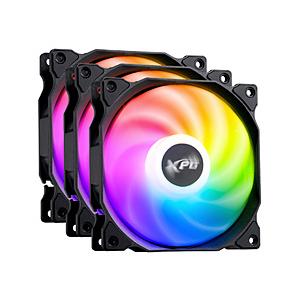 ADATA(エイデータ) ケースファンｘ3 [120mm /1850RPM] XPG VENTO 120 ARGB PWM ブラック VENTO120ARGBPWM3C-BKCWW [振込不可] | 