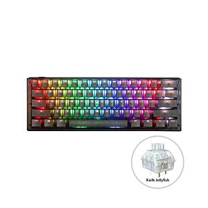 DUCKY ゲーミングキーボード One 3 Mini 60% Aura Edition(Kailh BOX Jellyfish軸・英語配列) オーラブラック dk-one3-aura-black-kjy ［有線 /USB］ 【864】 | 