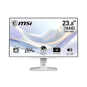 MSI(エムエスアイ) PCモニター  ホワイト PRO MP243W E14 ［23.8型 /フルHD(1920×1080) /ワイド /144Hz］ | MSI