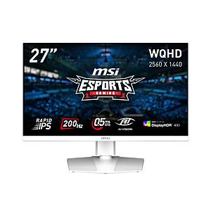 MSI(エムエスアイ) MAG 274QRFW E20 ゲーミングモニター  ホワイト ［27型 /WQHD(2560×1440） /ワイド /200Hz］ | MSI