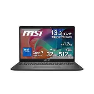 ノートパソコン  プラチナグレイ MODERN-13-F1MOG-5589JP ［13.3型 /Windows11 Home /intel Core 7 /メモリ：32GB /SSD：512GB /日本語版キーボード /2025年1… | MSI
