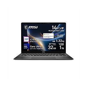 MSI(エムエスアイ) ノートパソコン Prestige 14 AI+ D3M プラチナグレイ Prestige-14-AI+D3MG-2619JP | MSI