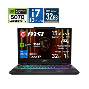 Cyborg-15-B13WGKG-5070JP ゲーミングＰＣ（ノート）  オデッセイグレイ ＆ スケルトン ［15.6型 /Windows11 Home /intel Core i7 /メモリ：32GB /SSD：1TB /… | MSI