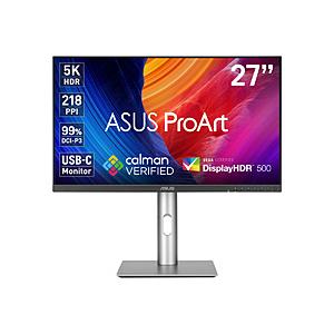 ASUS(エイスース) USB-C接続 PCモニター ProArt  PA27JCV ［27型 /5K(5120×2880） /ワイド /60Hz］ | ASUS