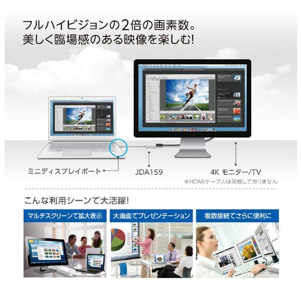 J5 ミニディスプレイポート 4K HDMIアダプター JDA159 [振込不可]｜y-sofmap｜02