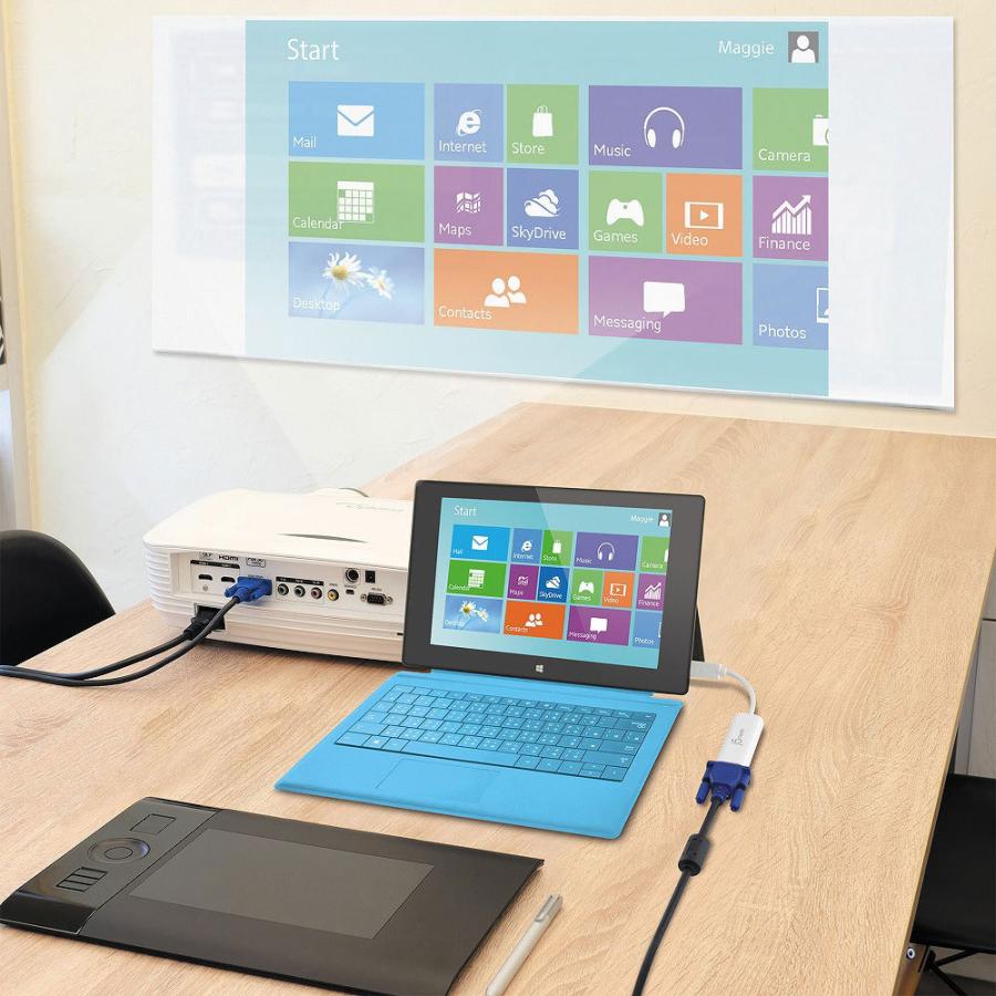 J5 映像変換アダプタ [USB-A オス→メス VGA]  ホワイト JUA214 |  | 05