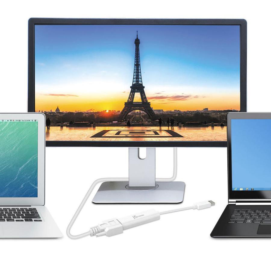 J5 映像変換アダプタ [USB-A オス→メス VGA]  ホワイト JUA214 |  | 06