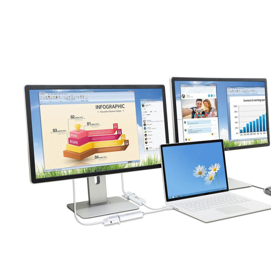 J5 映像変換アダプタ [USB-A オス→メス VGA]  ホワイト JUA214 |  | 07