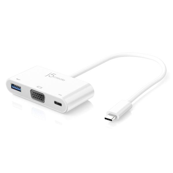 J5 JCA378 マルチアダプター ［VGA×1＆USB3.0×1ポート＆USB Type-C 充電用×1ポート］ [振込不可][代引不可] |  | 01
