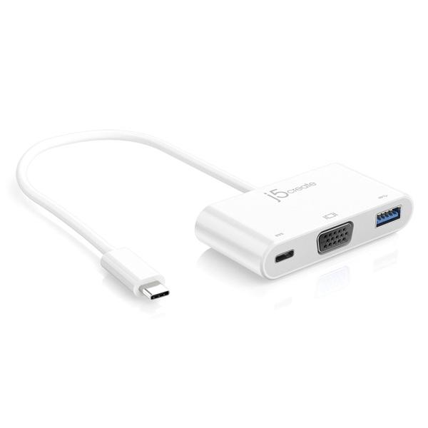 J5 JCA378 マルチアダプター ［VGA×1＆USB3.0×1ポート＆USB Type-C 充電用×1ポート］ [振込不可][代引不可] |  | 02