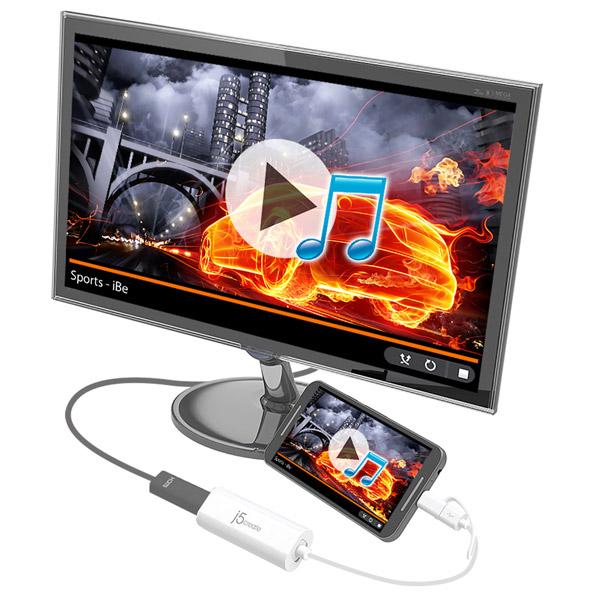 J5 映像変換アダプタ [USB-C＋micro USB オス→メス HDMI]  ホワイト JUA165C 【864】 |  | 05