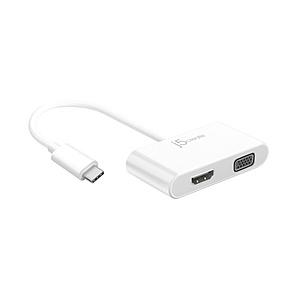 J5 JCA174 USB-C to Dual VGA＆HDMI Multi-Display Adapter ホワイト | 