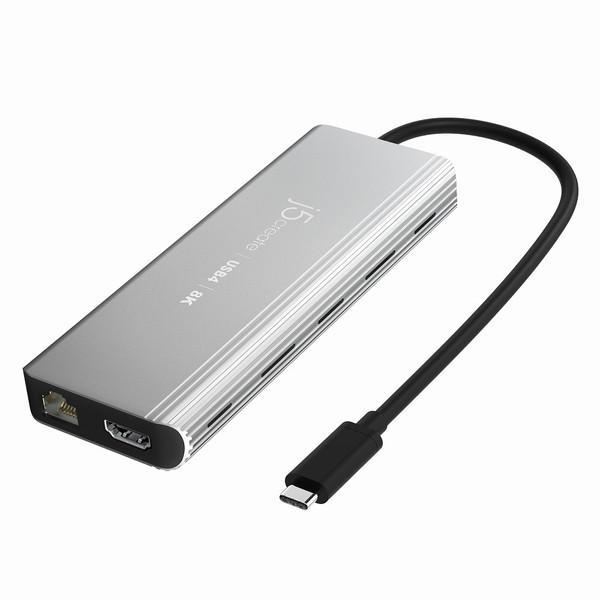 J5 ［USB4-C オス→メス HDMI / LAN / USB-Aｘ2 / USB-Cｘ2］USB PD対応 100W ドッキングステーション  スペースグレー JCD403 ［USB Power Delivery対応］ |  | 01