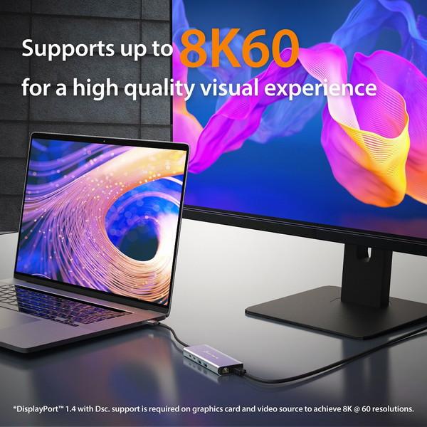 J5 ［USB4-C オス→メス HDMI / LAN / USB-Aｘ2 / USB-Cｘ2］USB PD対応 100W ドッキングステーション  スペースグレー JCD403 ［USB Power Delivery対応］ |  | 04