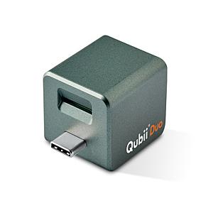 iOS＆Android両用カードリーダーQubii Duo（キュービィデュオ）iOS＆Android両用バックアップ・microSD・充電・カードリーダー ・TypeC  ミッドナイトグリー… | 