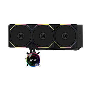 LIANLI 水冷CPUクーラー 120mmファンｘ3 [LGA1851/1700・AM5/AM4] HydroShift II LCD-C 360TL ブラック LL-HS2-LCD-360TL-BK | 