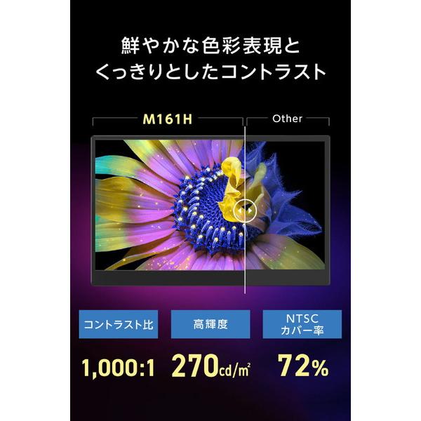 GECHIC USB-C接続 モバイルモニター On-Lap M161H ブラック  ［16.1型 /フルHD(1920×1080) /ワイド］ |  | 01