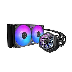 水冷CPUクーラー 120mmファンｘ2 [LGA1851/1700/1200/1156/1155/1151/1150・AM5/AM4] ML 240 Atmos II VRM Fan ARGB ブラック MLX-D24M-A25SZ-V1 | Cooler Master