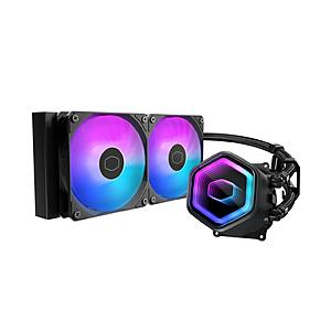 水冷CPUクーラー 120mmファンｘ2 [LGA1851/1700/1200/1156/1155/1151/1150・AM5/AM4] MasterLiquid Core II 240 Black ARGB X6G2 ブラック MLW-D24M-A18PA-J1 | Cooler Master