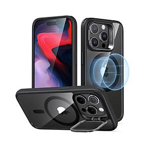 ESR iPhone 15 Pro（6.1インチ）スタンド付ハイブリッドケース ESR Clear Black ClassicHybridCasewithStandHaloLockforiPhone15Pro | 