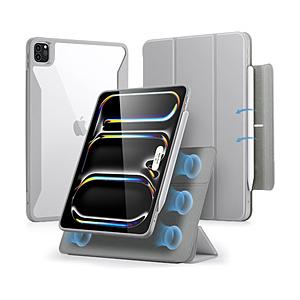ESR 13インチiPad Pro（M5/M4）用 縦横スタンド対応マグネットカバー ESR Rebound Hybrid 360 iPad Pro 13 M4 グレー 【864】 | 