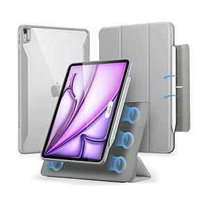 ESR 13インチiPad Air（M3/M2）用  縦横スタンド対応マグネット縦横スタンドケース ESR Rebound Hybrid 360 iPad Air 13 M2 グレー | 