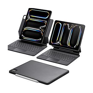 13インチiPad Pro（M5/M4）用 縦横モード対応 着脱可能 保護ケース付きキーボードケース ESR Rebound Magnetic Keyboard Case 360 iPad Pro 13 M4 チャコール… | 