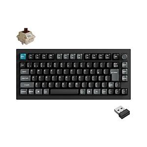 キークロン キーボード Q1 Ultra 8K 日本語かななし(茶軸) ブラック Q1U-M3V-JIS ［有線・ワイヤレス /日本語配列 /メカニカル］ | 