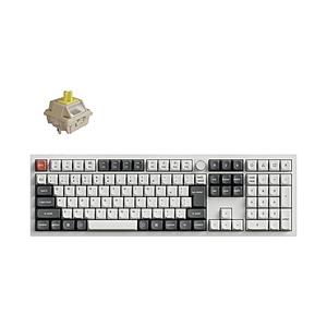 キークロン キーボード Q6 Ultra 8K かななし(バナナ軸) ホワイト Q6U-P4V-JIS ［有線・ワイヤレス /日本語配列 /メカニカル］ | 