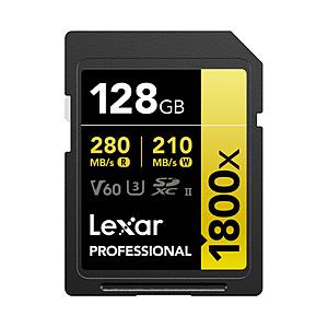 LEXAR Lexar SDXCカード 128GB 1800x UHS-II GOLD U3 V60   LSD1800128G-B1NNJ ［Class10 /128GB］ 【864】 | 