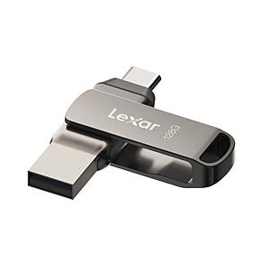 LEXAR USBメモリ JumpDrive D400(Mac/Windows) シルバー LJDD400128G-BNQNJ ［128GB /USB TypeA＋USB TypeC /USB3.2 /回転式］ | 