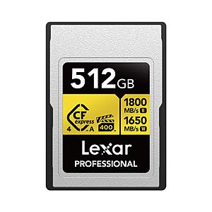 LEXAR Lexar Professional GOLD CFexpress 4.0 Type A カード LCAEXG4512G-RNENJ [512GB] Lexar  LCAEXG4512G-RNENJ ［512GB /CFexpress Type A］ | 