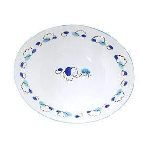 正規品 アサヒコウヨウ 子供カレー パスタ皿 もぐもぐ ゾウ ブルー407円 Kd309 Bl