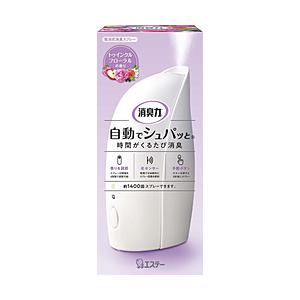 エステー 消臭力 自動でシュパッと 消臭芳香剤 電池式 玄関・部屋用 トゥインクルフローラルの香り 本体 39mL | エステー