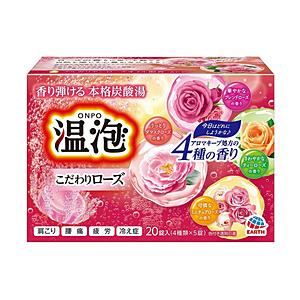 アース製薬 温泡ONPOこだわりローズ炭酸湯20錠入 | アース製薬