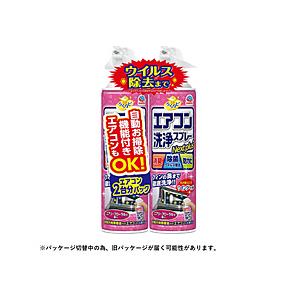 アース製薬 らくハピ エアコン洗浄スプレー Nextplus エアリーフローラル （420mlx2） 〔電化製品用洗剤〕 | アース製薬