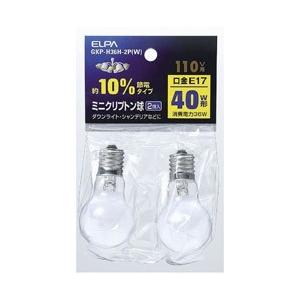 ELPA 10％節電ミニクリプトン球（40W形・口金E17・110Vタイプ）　GKP-H36H-2P(W) | ELPA