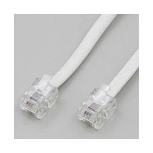 ELPA 6極4芯（NTT仕様）／2芯兼用モジュラーケーブル（5m／ホワイト）　TEW-T050 | ELPA