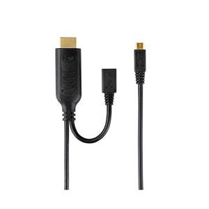 ELPA 1m HDMIケーブル（HDMI⇔マイクロHDMI）　USB-MHL100P | ELPA