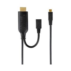ELPA 2m［HDMI ⇔ マイクロHDMI＋micro USBポート］　HDMIケーブル　USB-MHL200P | ELPA