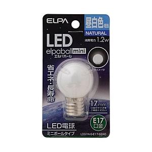 ELPA LED電球 「ミニボールG30形」（昼白色・口金E17）　LDG1N-G-E17-G240 | ELPA