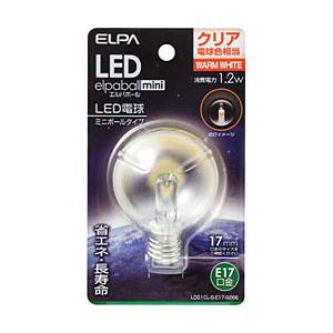 ELPA LED電球 「エルパボールミニ」（ミニボール形／電球色相当・口金E17）　LDG1CL-G-E17-G266 | ELPA