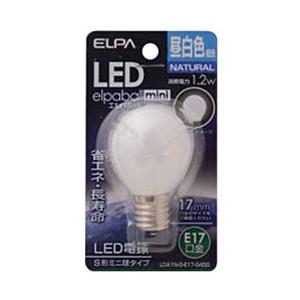 ELPA LED電球 「S形ミニ球形」（昼白色・口金E17）　LDA1N-G-E17-G450 | ELPA