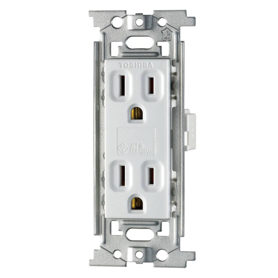 ELPA 接地ダブルコンセント   EW-1202HN ［2個口 /スイッチ無］ | ELPA | 01