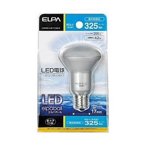 ELPA LED電球 「LEDエルパボール」（ミニレフ形・全光束325lm／昼光色相当・口金E17）　LDR4D-H-E17-G610 | ELPA