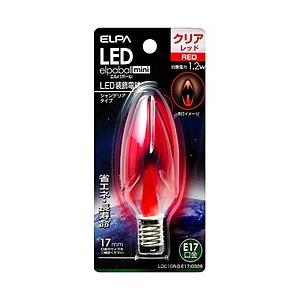 ELPA LED装飾電球 「LEDエルパボールmini」（シャンデリア球形・1.2W／赤色・口金E17）　LDC1CR-G-E17-G328 【864】 | ELPA